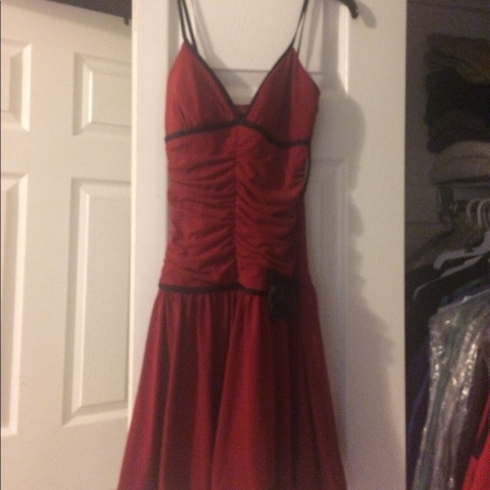 Red cocktail dress